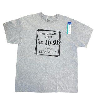 Gildan Cotton Unisex Adult Grey T-Shirt Size XL Printing is Handmade. Brand New